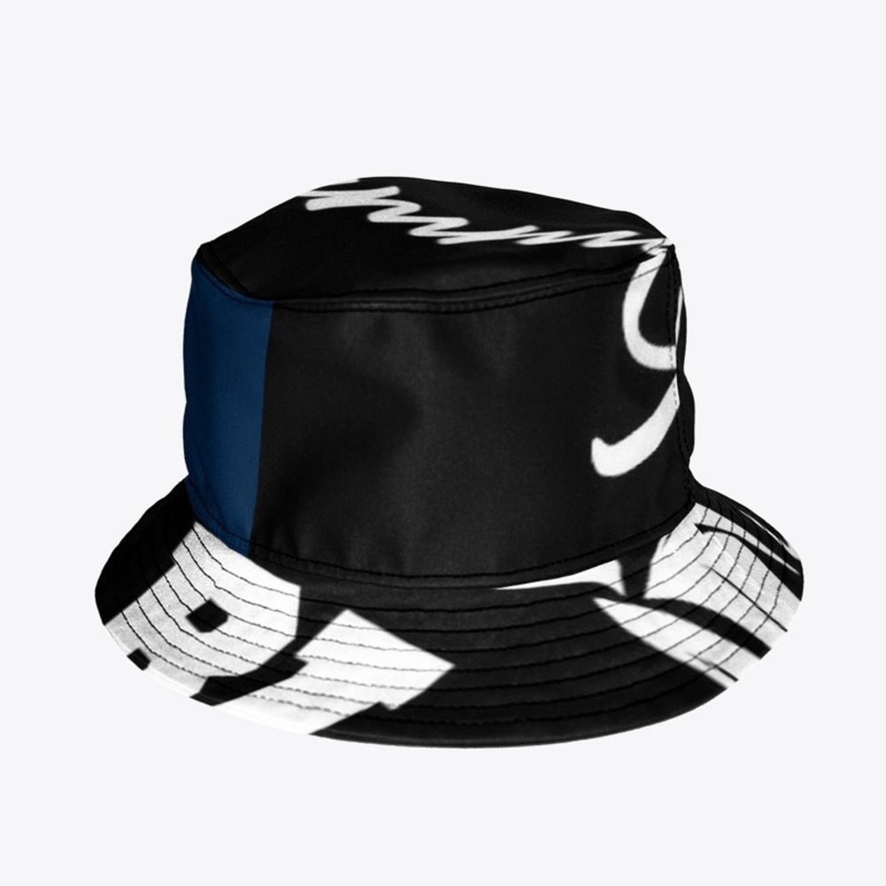 Black Summer Multi Blue Boat Bucket Hat